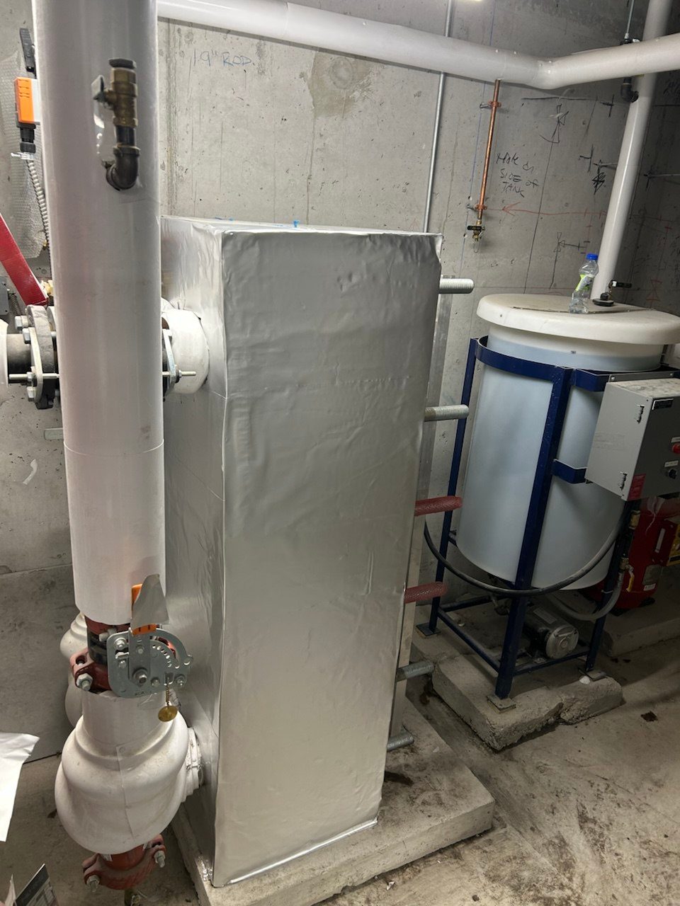 Insulated frame heat exchanger
